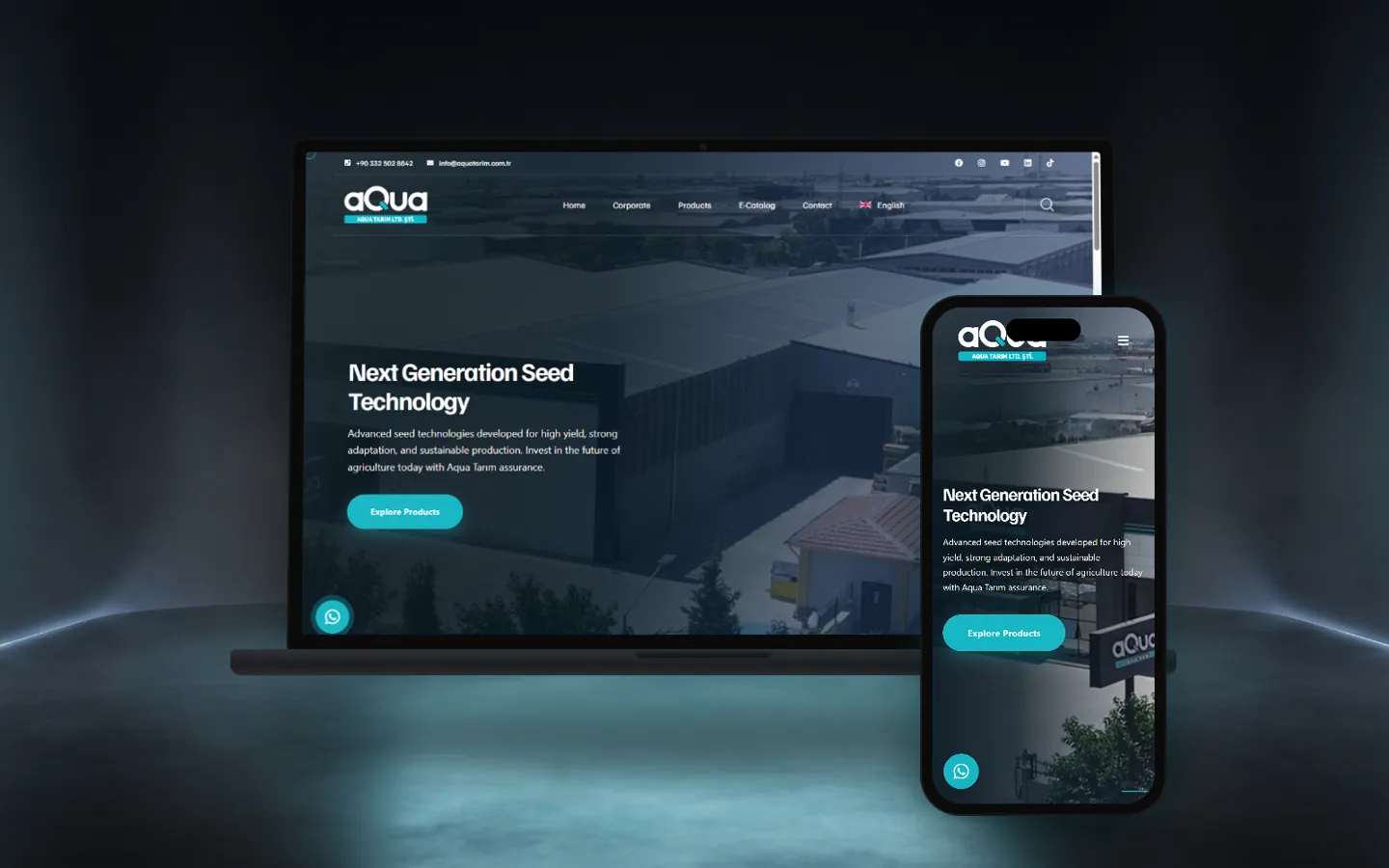 Aqua Tarım — AgriTech & Seed website by Qodmark