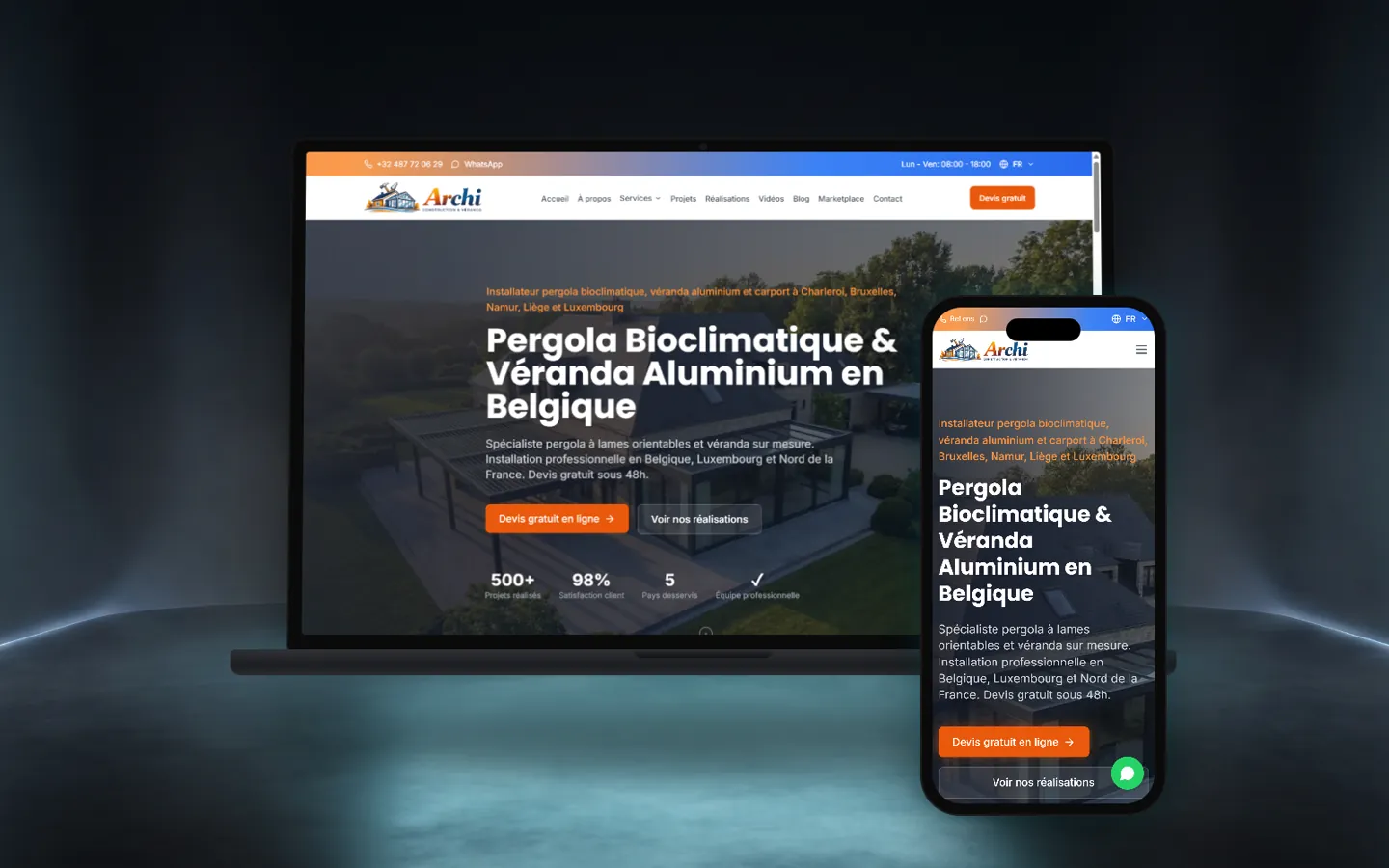 Construction Véranda — Verandas & Pergolas website by Qodmark